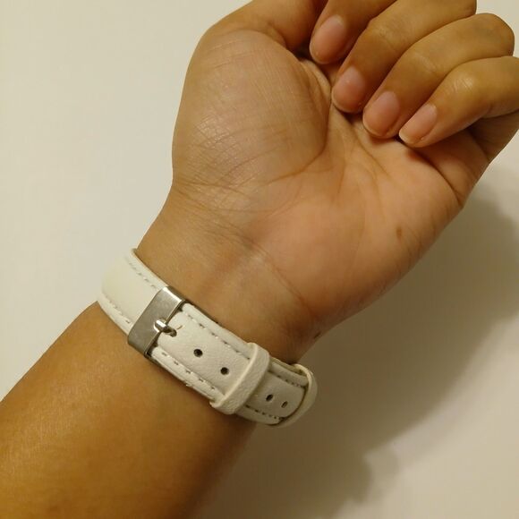 Gaiety Women's Rose Gold Tone Accent White Band Analog Display Fashion Watch - Picture 5 of 16